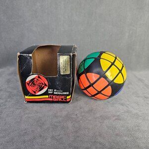 Vintage Round Rare cube 80's Magic Ball Sphere circle cube Toy Puzzle 360° B1-56